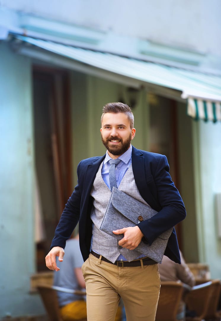 business man running